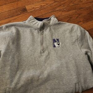 Northwestern Gray Quarter-Zip Pullover Sweatshirt